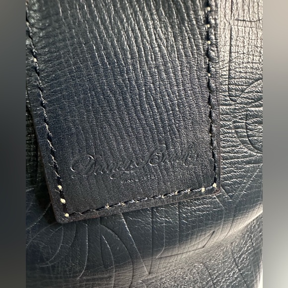 Dooney & Bourke Embossed Logo Leather Tote Bag - Navy Blue - Picture 5 of 13